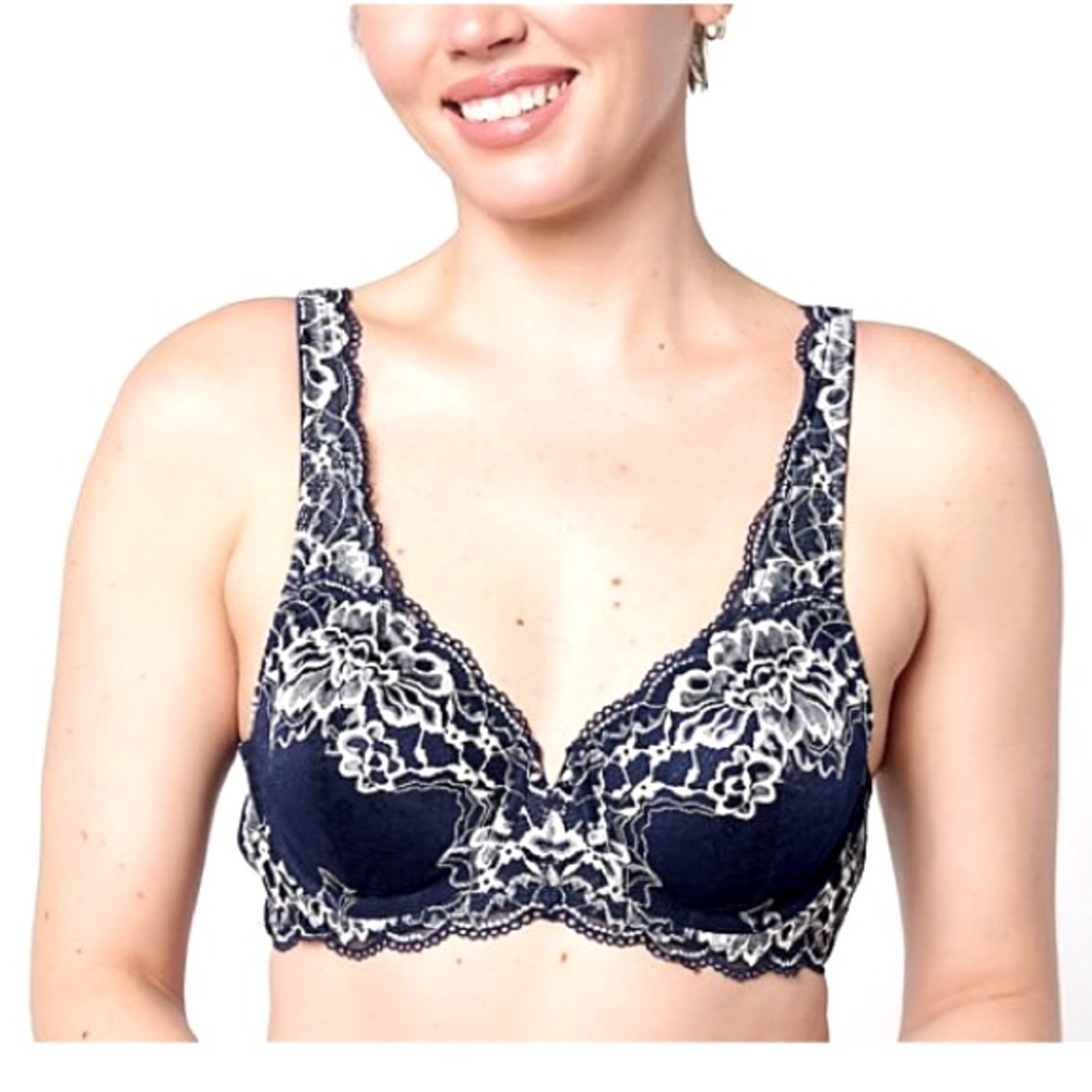 Breezies Luxe two tone underwire Lace Bra